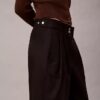Adjustable Wide Leg Chino Pants