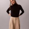 Adjustable Wide Leg Chino Pants