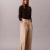 Adjustable Wide Leg Chino Pants