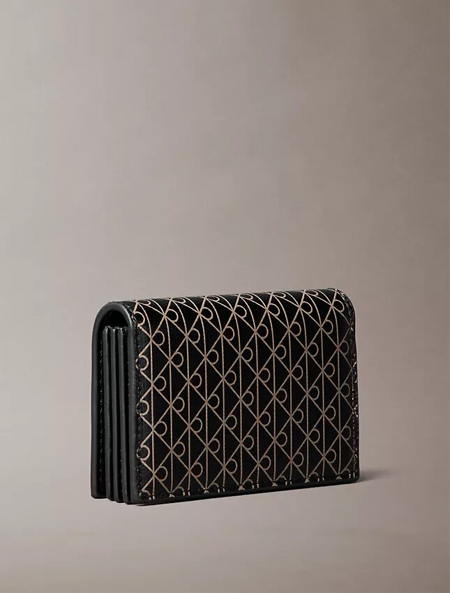 Allover Emblem Logo Accordion Card Case Allover Emblem Logo Accordion Card Case