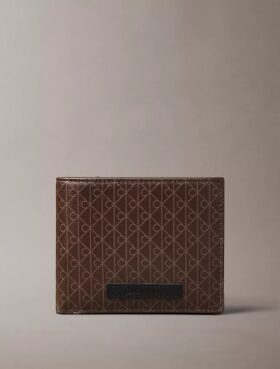 Allover Emblem Logo Bifold Wallet with Coin Pouch