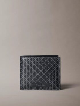 Allover Emblem Logo Bifold Wallet with Coin Pouch