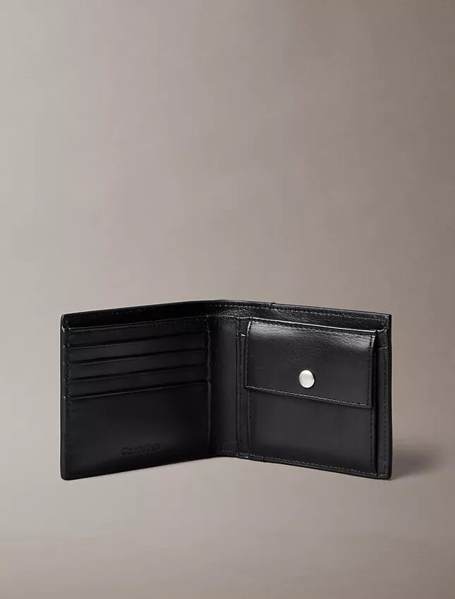 Allover Emblem Logo Bifold Wallet with Coin Pouch Allover Emblem Logo Bifold Wallet with Coin Pouch