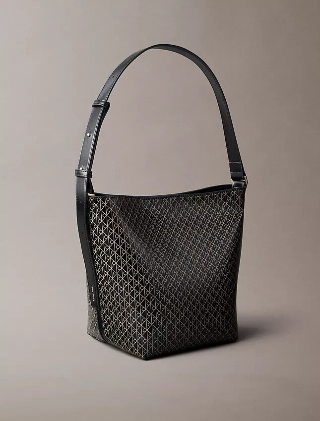 Allover Emblem Logo Bucket Bag with Pouch Allover Emblem Logo Bucket Bag with Pouch