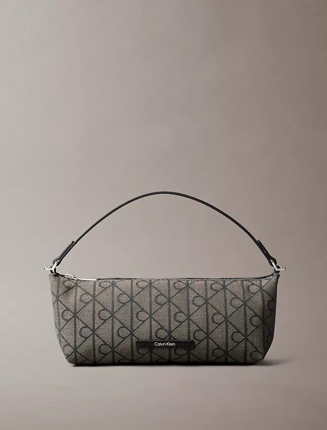 Allover Emblem Logo Canvas Shoulder Bag Allover Emblem Logo Canvas Shoulder Bag