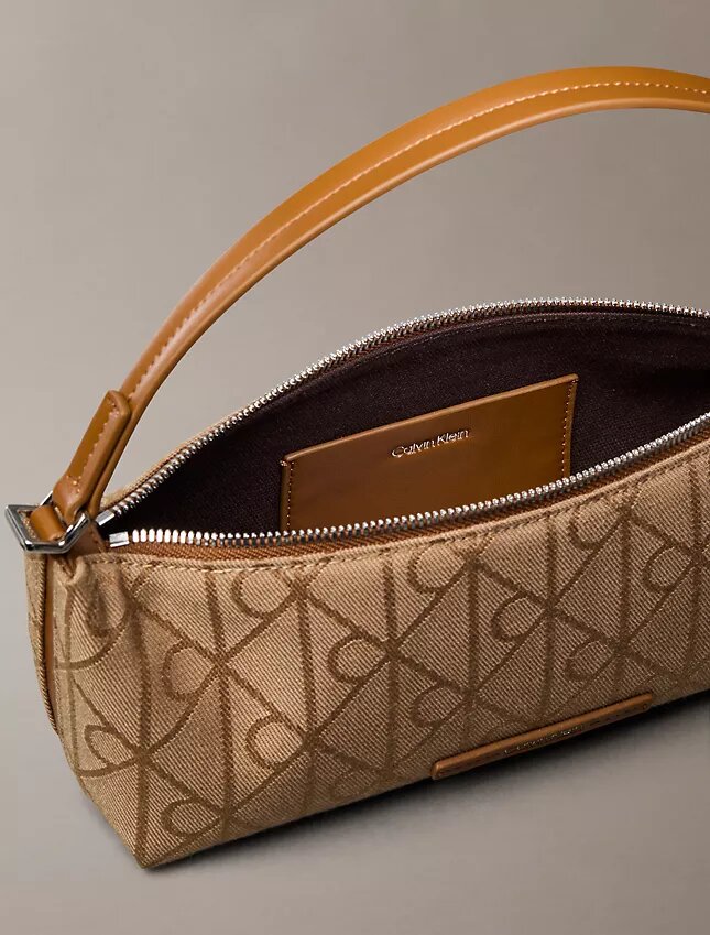 Allover Emblem Logo Canvas Shoulder Bag Allover Emblem Logo Canvas Shoulder Bag