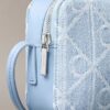 Allover Emblem Logo Denim Camera Bag