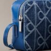 Allover Emblem Logo Denim Camera Bag