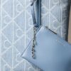 Allover Emblem Logo Denim Small Tote Bag Allover Emblem Logo Denim Small Tote Bag