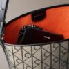 Allover Emblem Logo Jacquard Bucket Bag with Pouch Allover Emblem Logo Jacquard Bucket Bag with Pouch