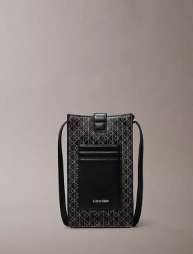 Allover Emblem Logo Phone Crossbody Bag