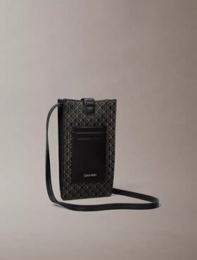 Allover Emblem Logo Phone Crossbody Bag