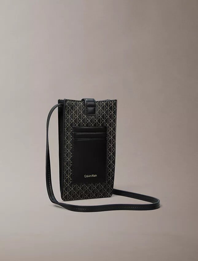 Allover Emblem Logo Phone Crossbody Bag Allover Emblem Logo Phone Crossbody Bag