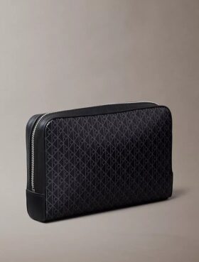 Allover Emblem Logo Pouch