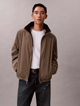 Allover Emblem Logo Reversible Jacket