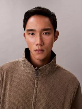 Allover Emblem Logo Reversible Jacket