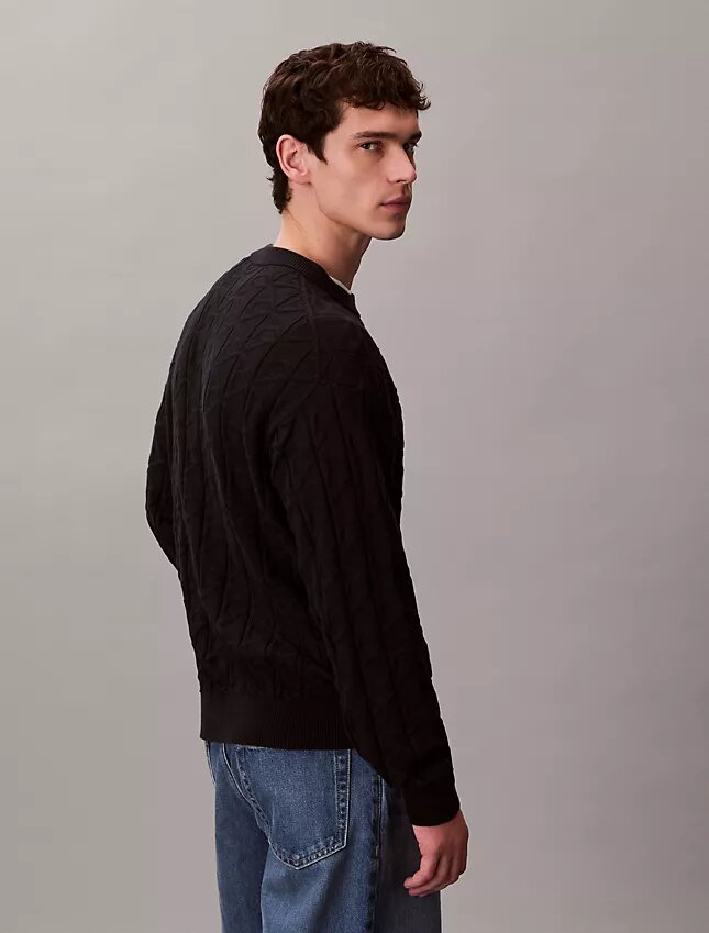Allover Emblem Logo Ribbed Sweater Allover Emblem Logo Ribbed Sweater