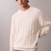 Allover Emblem Logo Ribbed Sweater