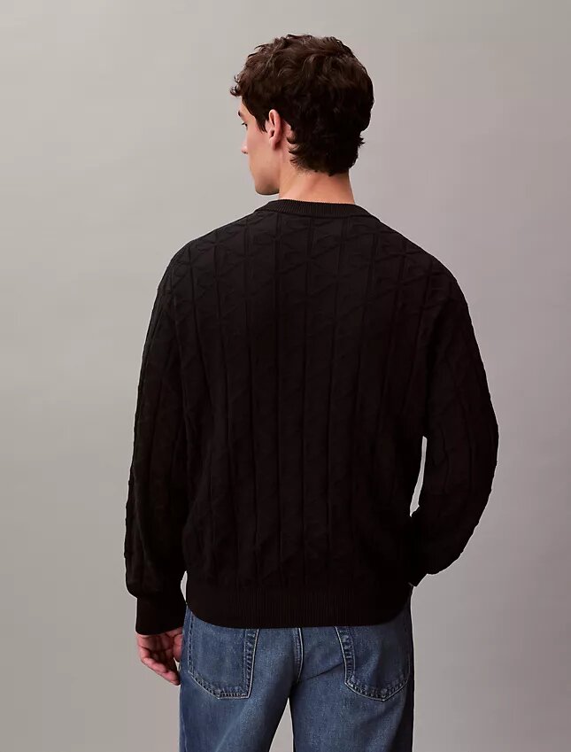 Allover Emblem Logo Ribbed Sweater Allover Emblem Logo Ribbed Sweater