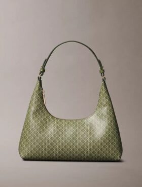 Allover Emblem Logo Shoulder Bag