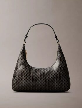 Allover Emblem Logo Shoulder Bag