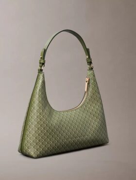 Allover Emblem Logo Shoulder Bag