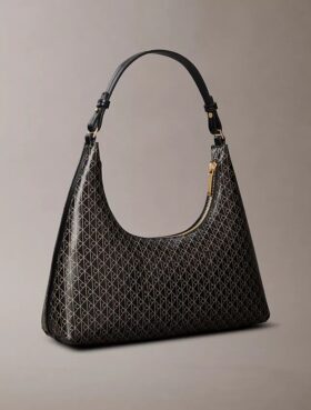 Allover Emblem Logo Shoulder Bag