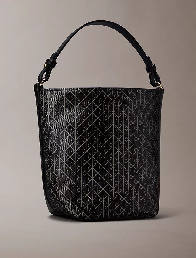 Allover Emblem Logo Small Bucket Bag with Pouch Allover Emblem Logo Small Bucket Bag with Pouch