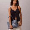 Allover Emblem Logo Small Tote Bag with Pouch Allover Emblem Logo Small Tote Bag with Pouch