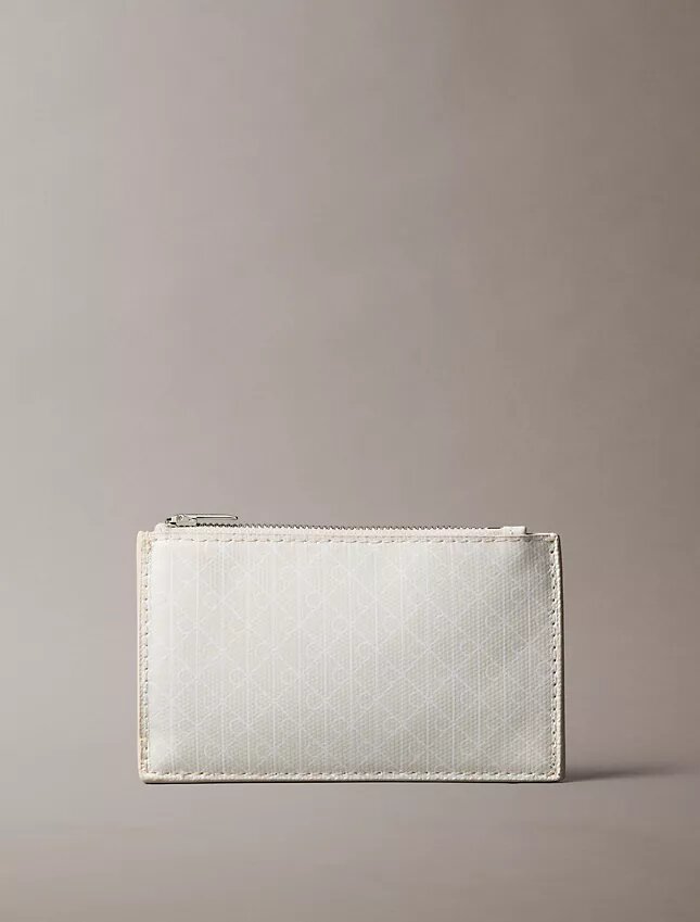 Allover Emblem Logo Top Zip Card Case Allover Emblem Logo Top Zip Card Case