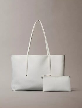 Allover Emblem Logo Tote Bag with Pouch