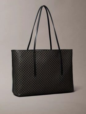 Allover Emblem Logo Tote Bag with Pouch