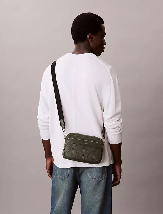 Allover Embossed Emblem Logo Camera Bag Allover Embossed Emblem Logo Camera Bag
