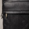 Allover Embossed Emblem Logo Round Backpack Allover Embossed Emblem Logo Round Backpack