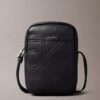 Allover Embossed Emblem Logo Slim Reporter Bag