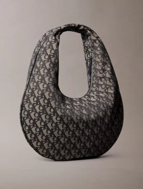 Allover Monogram Crescent Shoulder Bag