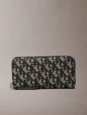 Allover Monogram Long Zip Wallet