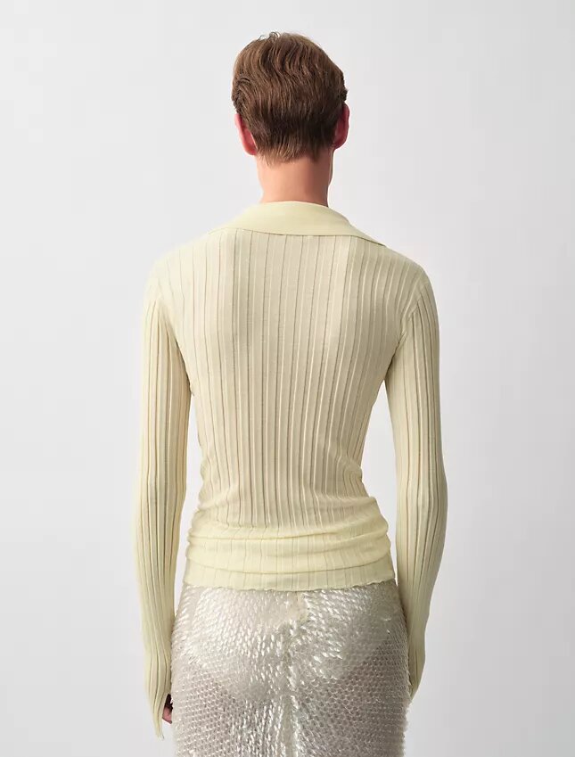 Amber Ribbed Polo Sweater Amber Ribbed Polo Sweater