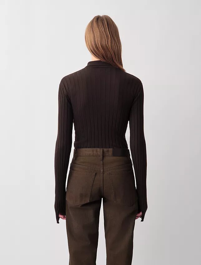 Amber Ribbed Polo Sweater Amber Ribbed Polo Sweater