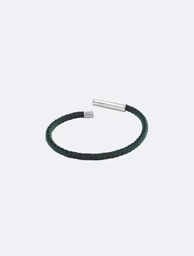 Beveled Id Leather Bracelet
