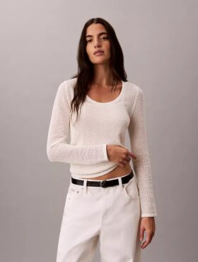 Boucle Pointelle Top