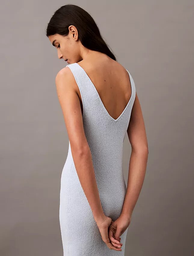 Boucle Rib Sleeveless Midi Dress Boucle Rib Sleeveless Midi Dress