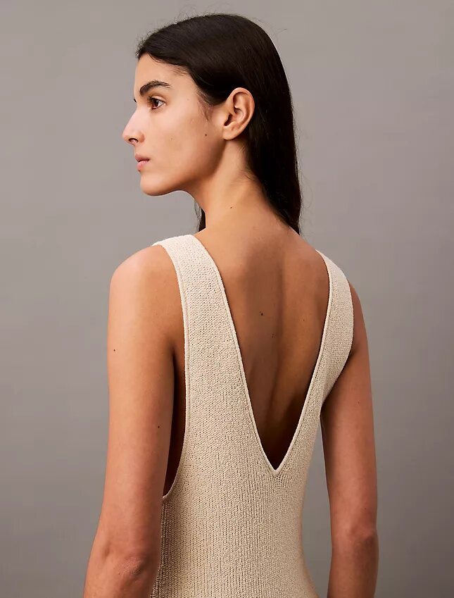 Boucle Rib Sleeveless Midi Dress Boucle Rib Sleeveless Midi Dress