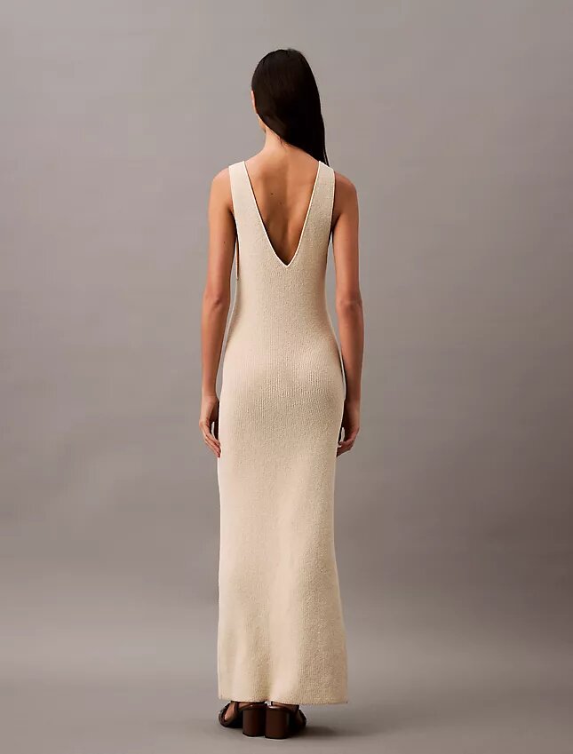 Boucle Rib Sleeveless Midi Dress Boucle Rib Sleeveless Midi Dress