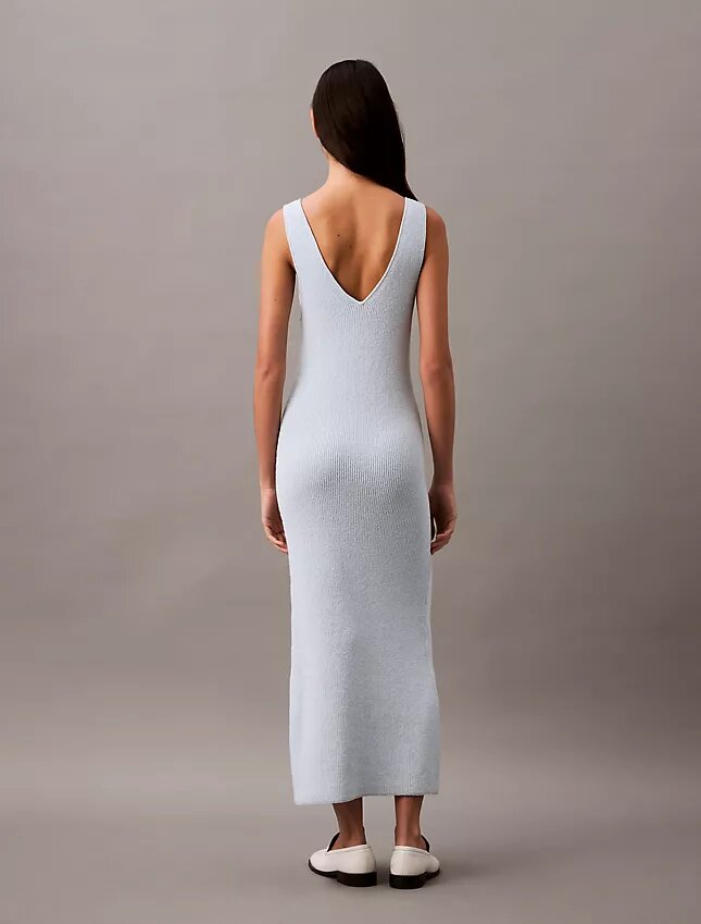 Boucle Rib Sleeveless Midi Dress Boucle Rib Sleeveless Midi Dress