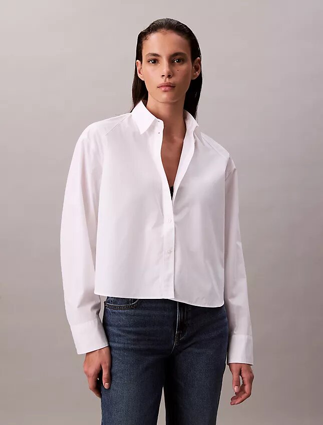 Boxy Cropped Button-Down Shirt Boxy Cropped Button-Down Shirt