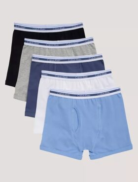 Boys Cotton Stretch 5-Pack Boxer Brief