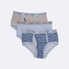 Boys Cotton Stretch Logo 3-Pack Brief