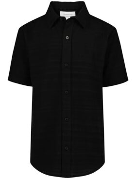 Boys Textured Stripe Button-Down Shirt