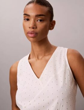 Broderie Midi Dress